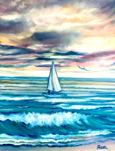 Malerei mit dem Titel "Seereise" von Tamara Michel, Original-Kunstwerk, Öl