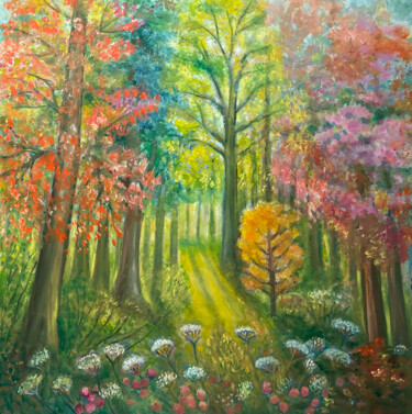 Pittura intitolato "Wald" da Tamara Michel, Opera d'arte originale, Olio