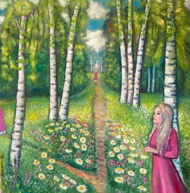 Painting titled "Den richtigen Weg f…" by Tamara Michel, Original Artwork, Oil