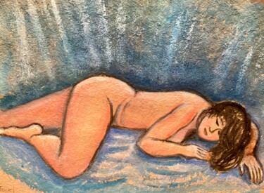 Schilderij getiteld "Schlafende" door Tamara Michel, Origineel Kunstwerk, Acryl