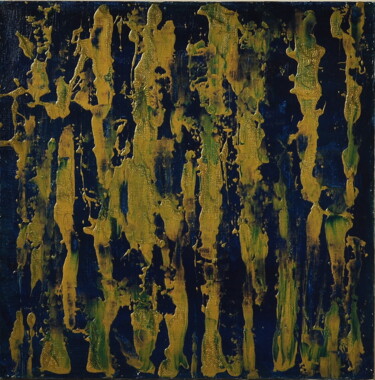 Painting titled "Abstract Golden Dre…" by Tamara Ogarkova, Original Artwork, Oil