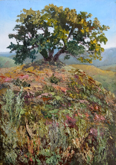 Painting titled "Oak Swing" by Tamara Rozinskay, Original Artwork, Oil