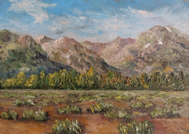 Pittura intitolato "Mount Sonder" da Tamara Rozinskay, Opera d'arte originale, Olio