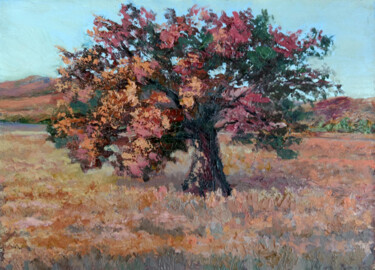 Schilderij getiteld "Southwest oak" door Tamara Rozinskay, Origineel Kunstwerk, Olie