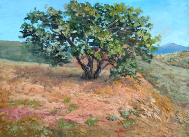 Painting titled "Californian Oak" by Tamara Rozinskay, Original Artwork, Oil