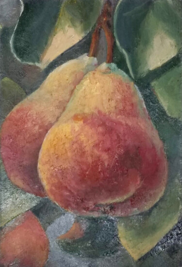 Painting titled "Pear tree" by Tamara Rozinskay, Original Artwork, Oil