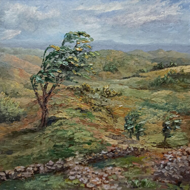 Malerei mit dem Titel "Mountain Ridge" von Tamara Rozinskay, Original-Kunstwerk, Öl