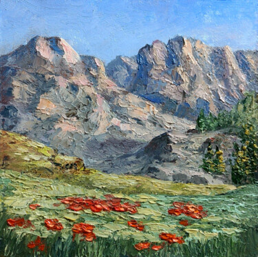 Pittura intitolato "Poppy dream" da Tamara Rozinskay, Opera d'arte originale, Olio