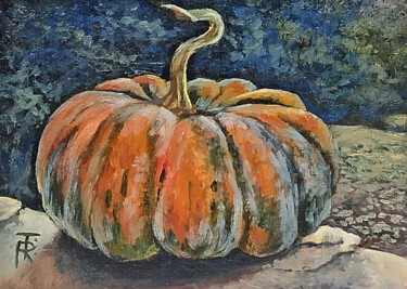 Pintura intitulada "Pumpkin season" por Tamara Rozinskay, Obras de arte originais, Óleo Montado em Cartão