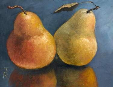 Pintura intitulada "Sweet pear aroma. F…" por Tamara Rozinskay, Obras de arte originais, Óleo Montado em Outro painel rígido