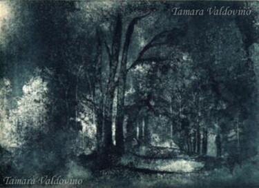 Druckgrafik mit dem Titel "El camino" von Tamara Valdovino, Original-Kunstwerk