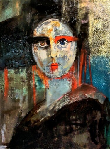 Картина под названием "Черная пятница" - Тамара Журбина, Подлинное произведение искусства, Масло