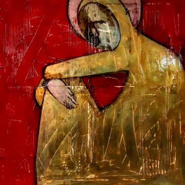 Peinture intitulée "Ангел" par Tamara Zhurbina, Œuvre d'art originale, Huile