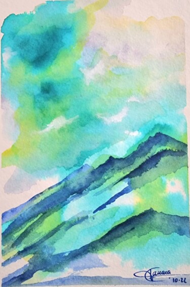 Peinture intitulée "La cima" par Tamara Fontan, Œuvre d'art originale, Aquarelle