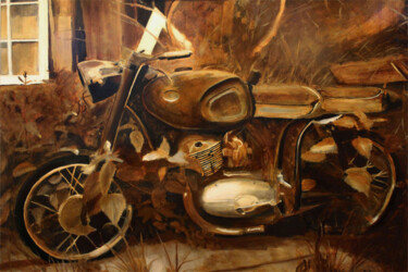 Картина под названием "Pannonia abandoned" - Tamás Gyebrovszki, Подлинное произведение искусства, Масло