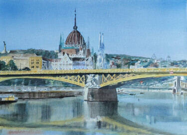 Peinture intitulée "View from Margaret…" par Tamás Gyebrovszki, Œuvre d'art originale, Huile