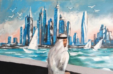 Malarstwo zatytułowany „Dubai” autorstwa Tamazi Arabovi, Oryginalna praca, Akryl