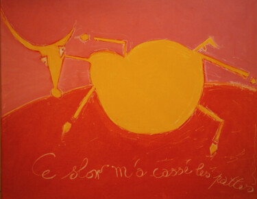 Painting titled "Ce slow m'a cassé l…" by Yorgos Tambaktis, Original Artwork, Acrylic