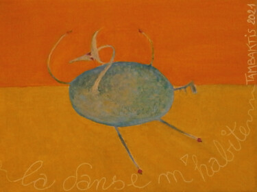 Painting titled "La danse m'habite" by Yorgos Tambaktis, Original Artwork, Acrylic