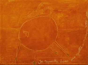 Peinture intitulée "Je rupestre dans ma…" par Yorgos Tambaktis, Œuvre d'art originale, Acrylique