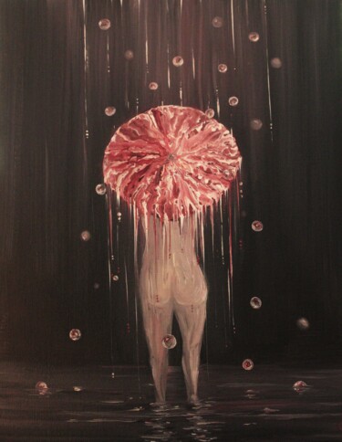 Painting titled "Drizzle" by Tammy Gauthreaux, Original Artwork, Oil