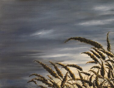 Pintura intitulada "Oregon dusk" por Tammy Gauthreaux, Obras de arte originais, Óleo