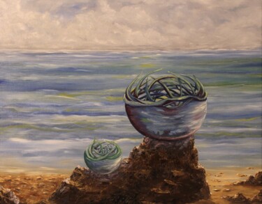 Pintura intitulada "Balls unraveled" por Tammy Gauthreaux, Obras de arte originais, Óleo