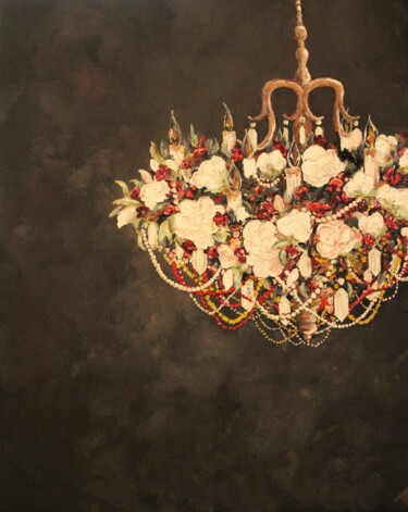 Ζωγραφική με τίτλο "Romance" από Tammy Gauthreaux, Αυθεντικά έργα τέχνης, Λάδι Τοποθετήθηκε στο Ξύλινο φορείο σκελετό