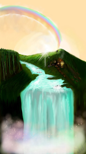 Digital Arts titled "Hobbit Home" by Tammy Judd, Original Artwork