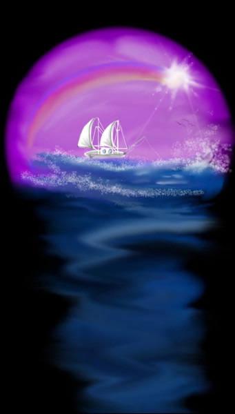 数字艺术 标题为“Sailing” 由Tammy Judd, 原创艺术品
