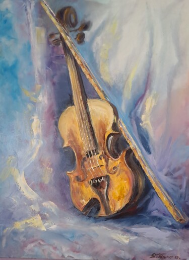 Peinture intitulée "Скрипка" par Tania Koshko, Œuvre d'art originale, Huile