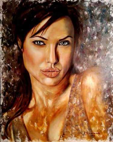 Painting titled "Woman number... Oil…" by Elena Tananaeva, Original Artwork, Oil
