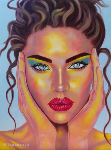 Sunny feeling. Original painting. Modern painting. Painting titled "Sunny feeling. Orig…" by Elena Tananaeva, Original Art, Oil