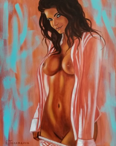 Painting titled "Come to me..." by Elena Tananaeva, Original Artwork, Oil