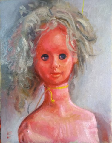 Pintura titulada "Muñeca con incertid…" por Tancara, Obra de arte original, Oleo