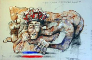 Pintura titulada "el gran masturbador…" por Tancara, Obra de arte original