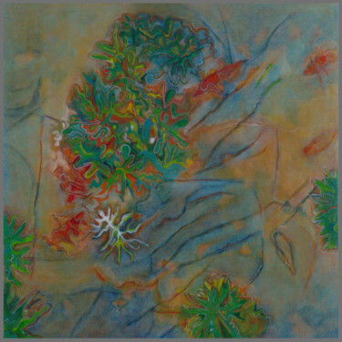 Painting titled "Faune et flore - 2" by Thu Huong Ta Thi (TaNguyen), Original Artwork, Acrylic Mounted on Aluminium