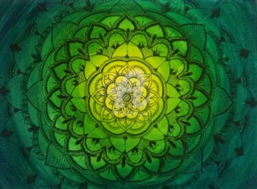 Картина под названием "Mandala" - Tatiana K.F., Подлинное произведение искусства, Акрил