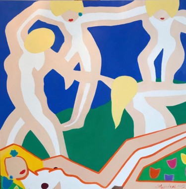 Картина под названием "Новый танец" - Таня Журавель, Подлинное произведение искусства, Масло