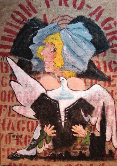 Pittura intitolato "Alsacienne pour la…" da Tania Ohse, Opera d'arte originale, Acrilico