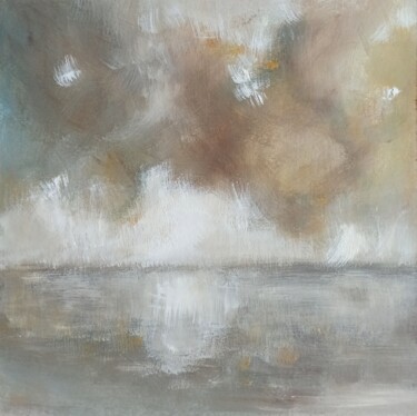 Painting titled "Ionian sea ocre" by Tania Azzar, Original Artwork, Oil