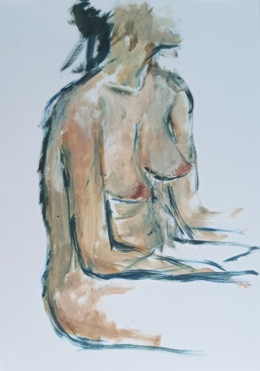 Painting titled "Eliana nude n" by Tania Azzar, Original Artwork, Oil