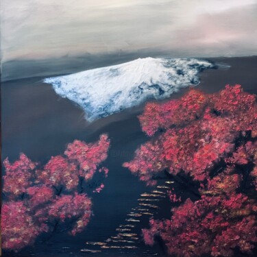 Картина под названием "Okusoku. Sakura" - Tania Frantz, Подлинное произведение искусства, Масло Установлен на Деревянная рам…