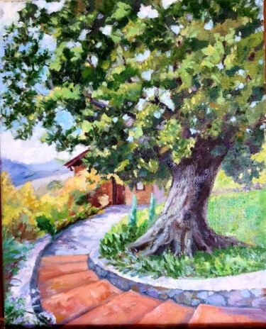 Painting titled "Oak" by Tania Kyriakidou, Original Artwork, Oil