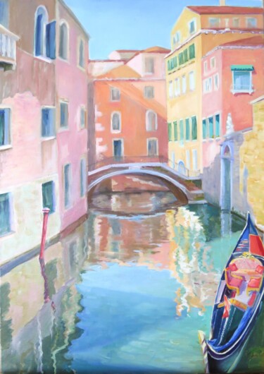 Malerei mit dem Titel "Everlasting Venice" von Tania Kyriakidou, Original-Kunstwerk, Öl Auf Keilrahmen aus Holz montiert