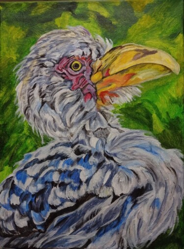 Картина под названием "важная птица" - Tania Timakova, Подлинное произведение искусства, Акрил