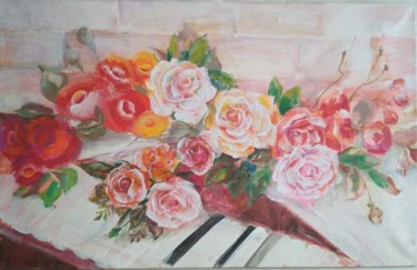 Картина под названием "музыка" - Tania Zakharova, Подлинное произведение искусства, Акрил Установлен на Деревянная рама для…