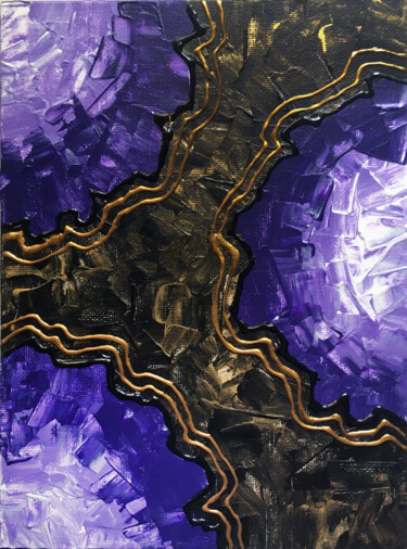 Painting titled "AMETHYSTS" by V O S K R E S E N S K A Y A, Original Artwork, Acrylic