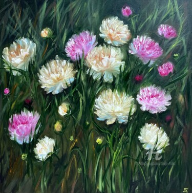 Painting titled "Arome of summer - p…" by Tanja Frost, Original Artwork, Oil Mounted on Wood Stretcher frame