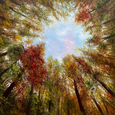 Painting titled "Upward Vision" by Tanja Frost, Original Artwork, Oil